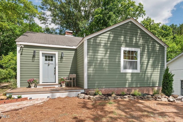 2410 Huron St, Durham, NC 27707 - view of front of home featuring a chimney