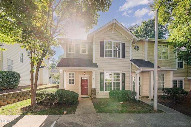 2261 Plum Frost Dr, Raleigh, NC 27603 - view of front facade with a shingled roof