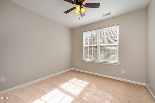 2261 Plum Frost Dr, Raleigh, NC 27603 - spare room with light carpet and ceiling fan