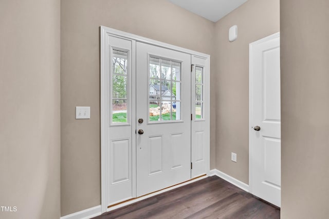 3041 Wesley Farm Ln, Sophia, NC 27350 - foyer with baseboards and dark wood finished floors