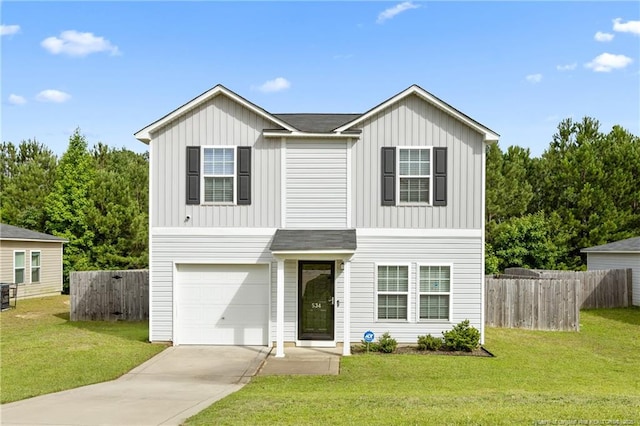 534 Jernigan St, Fayetteville, NC 28306 - traditional-style home featuring board and batten siding, a garage, and concrete driveway