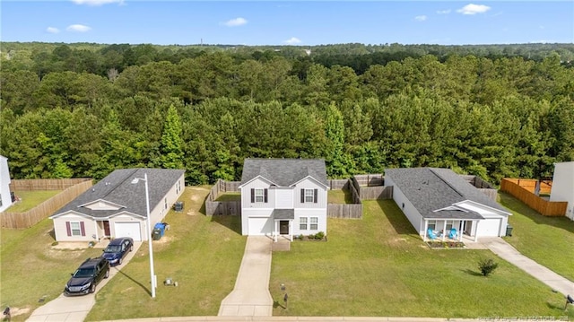 534 Jernigan St, Fayetteville, NC 28306 - view from above of property with a forest