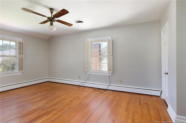 103 Stedman St, Fayetteville, NC 28305 - unfurnished room featuring plenty of natural light, light wood-style floors, and a baseboard heating unit