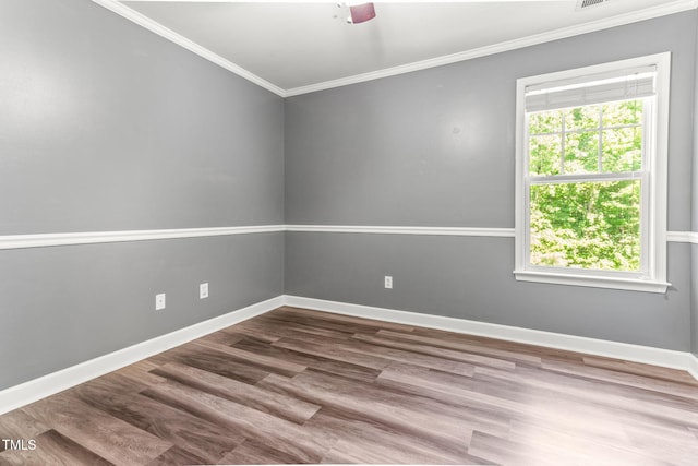 2555 Winding Creek Ln, Franklinton, NC 27525 - spare room featuring crown molding and wood finished floors