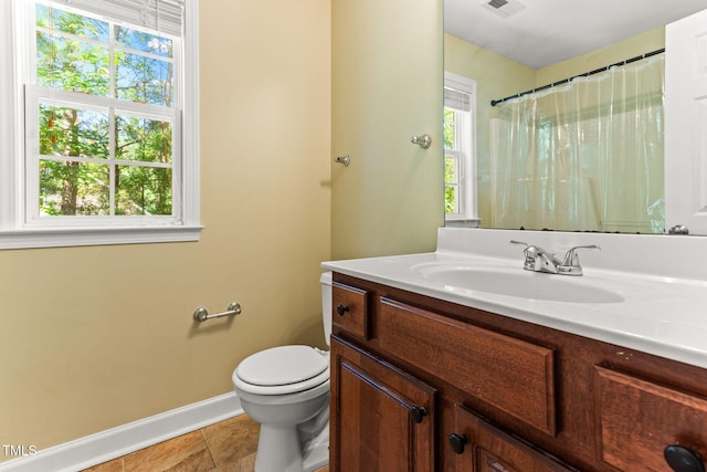 2555 Winding Creek Ln, Franklinton, NC 27525 - bathroom with vanity, tile patterned flooring, and curtained shower