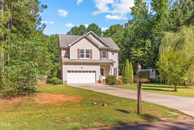 2555 Winding Creek Ln, Franklinton, NC 27525 - traditional-style home with a garage and concrete driveway