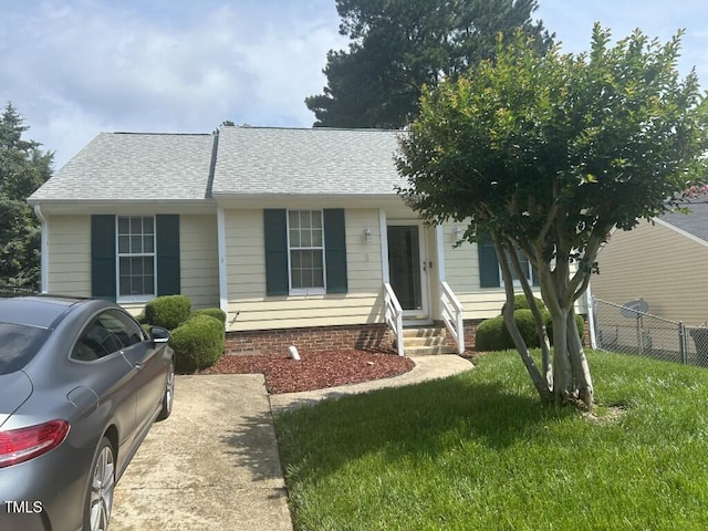 1819 Collier Rd, Durham, NC 27707 - view of front facade with a shingled roof and entry steps