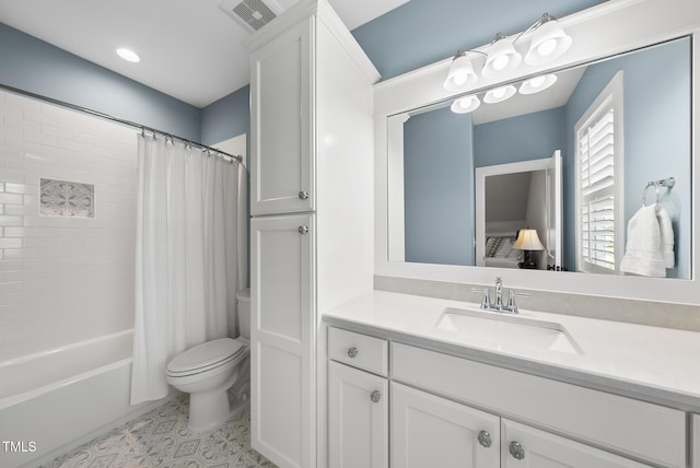 175 Stonecrest Way, Pittsboro, NC 27312 - full bathroom featuring vanity, shower / bath combination with curtain, and tile patterned floors