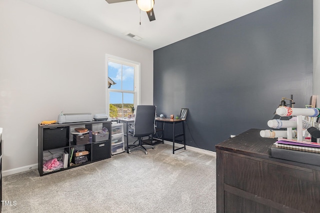664 Old Dairy Dr, Wake Forest, NC 27587 - office with carpet and a ceiling fan