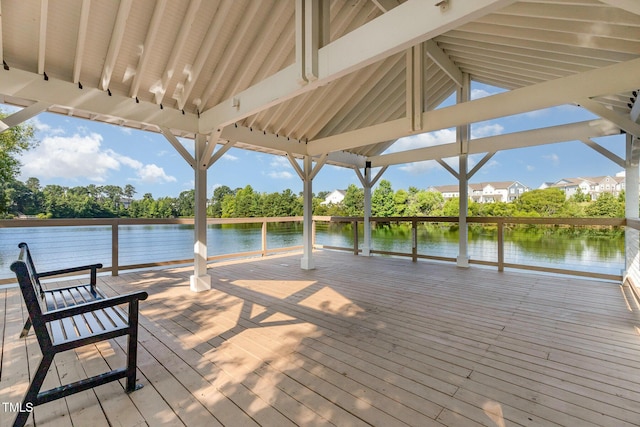 664 Old Dairy Dr, Wake Forest, NC 27587 - dock area featuring a deck with water view