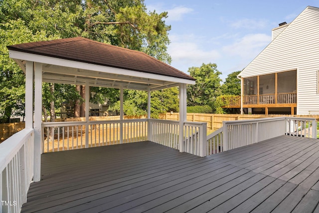 4316 Major Loring Way, Raleigh, NC 27616 - deck featuring a sunroom