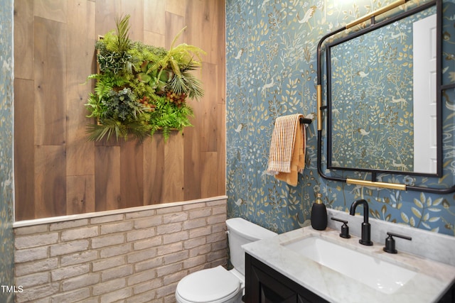 241 Teague St, Wake Forest, NC 27587 - bathroom with wallpapered walls and vanity