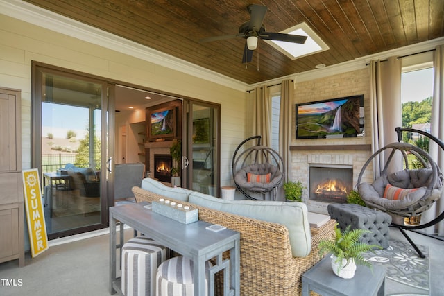 241 Teague St, Wake Forest, NC 27587 - sunroom / solarium featuring a skylight