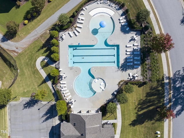 241 Teague St, Wake Forest, NC 27587 - aerial view of a pool