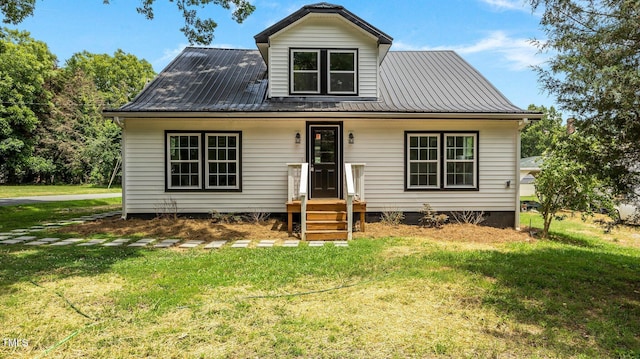 505 Hawfields Rd, Mebane, NC 27302 - view of front facade featuring a front lawn and a metal roof
