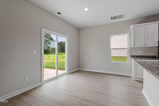 3930 Needham Rd, Bailey, NC 27807 - unfurnished dining area featuring light wood-style floors