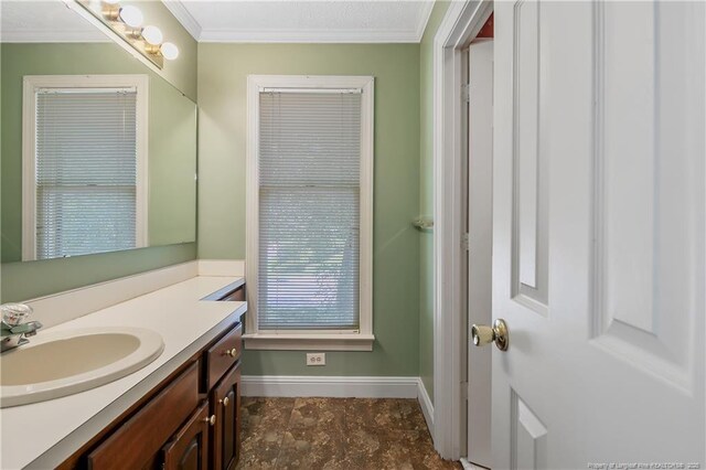 223 Devane St, Fayetteville, NC 28305 - bathroom with vanity and crown molding