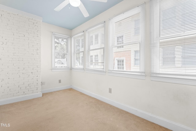 235 Mccauley St Unit # D, Chapel Hill, NC 27516 - spare room with light colored carpet and ceiling fan