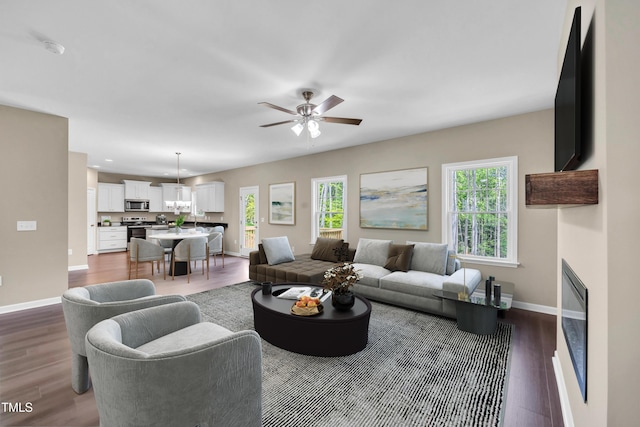 3013 Wesley Farm Ln, Sophia, NC 27350 - living room featuring healthy amount of natural light and dark wood finished floors