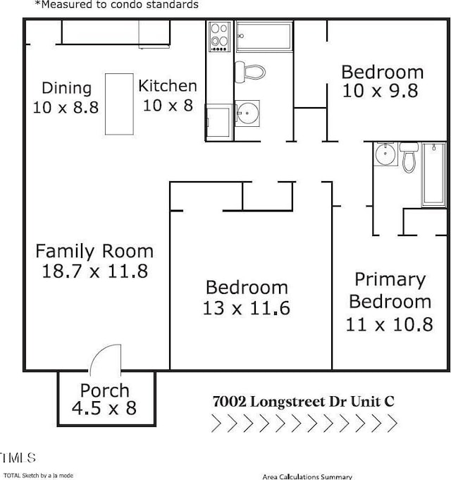 7002 Longstreet Dr Unit C, Raleigh, NC 27615 - view of home floor plan