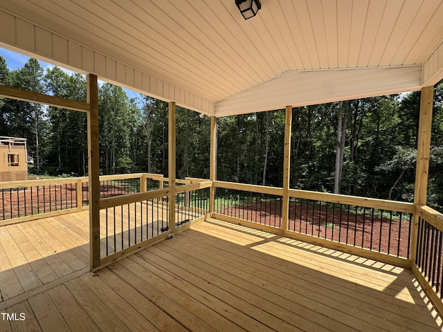 5428 Jaeger Dr Lot # 45, Graham, NC 27253 - deck with view of wooded area