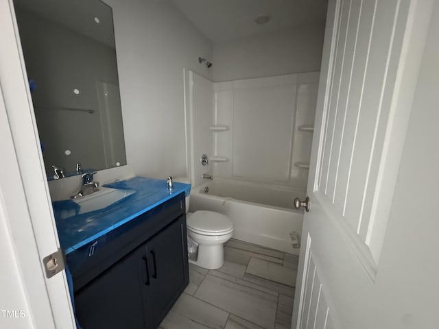 5428 Jaeger Dr Lot # 45, Graham, NC 27253 - bathroom with vanity,  shower combination, and marble look tiles