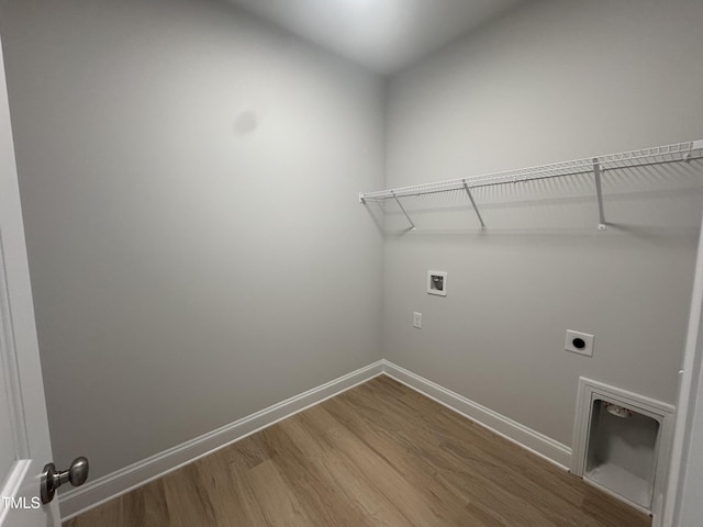 5428 Jaeger Dr Lot # 45, Graham, NC 27253 - laundry room with hookup for a washing machine, wood finished floors, and hookup for an electric dryer