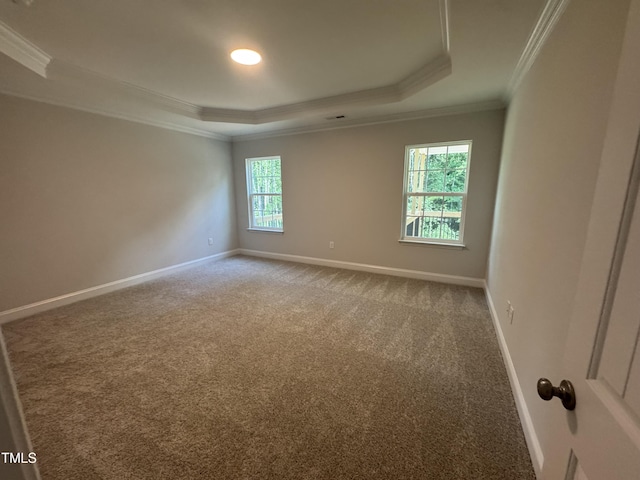 5428 Jaeger Dr Lot # 45, Graham, NC 27253 - carpeted spare room featuring crown molding and a tray ceiling