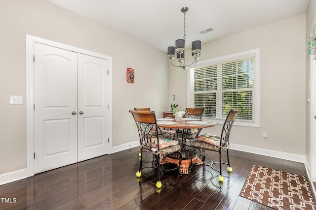1726 Rapids Ct, Franklinton, NC 27525 - dining area with a chandelier and wood finished floors