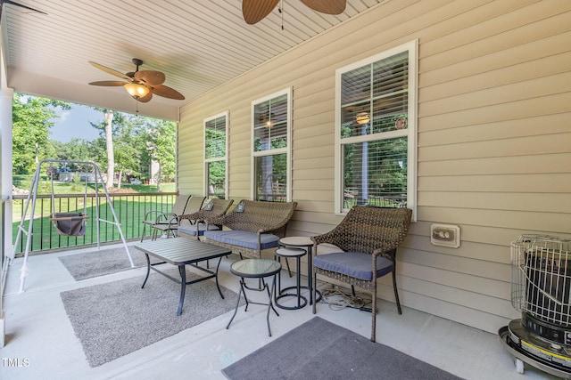 1726 Rapids Ct, Franklinton, NC 27525 - view of patio / terrace with a ceiling fan