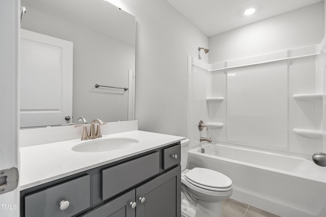 547 Forestville Rd, Wake Forest, NC 27587 - full bathroom with vanity, shower / washtub combination, and tile patterned flooring