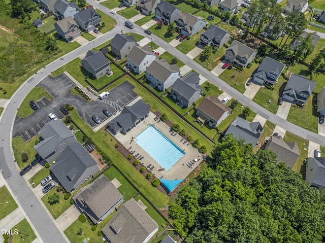 274 Marsh Creek Dr, Garner, NC 27529 - aerial perspective of suburban area with a pool area