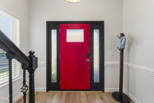 274 Marsh Creek Dr, Garner, NC 27529 - entrance foyer with plenty of natural light and wood finished floors