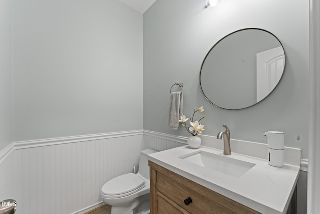 274 Marsh Creek Dr, Garner, NC 27529 - half bath featuring wainscoting and vanity