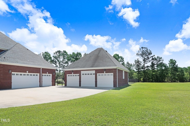 106 Woodmere Ln, Goldsboro, NC 27530 - garage with concrete driveway