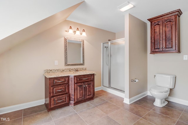 106 Woodmere Ln, Goldsboro, NC 27530 - bathroom featuring vanity, a stall shower, and tile patterned flooring