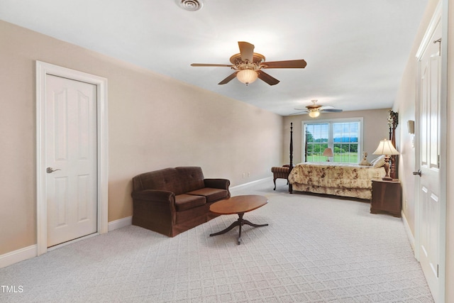 106 Woodmere Ln, Goldsboro, NC 27530 - living room with carpet flooring and ceiling fan