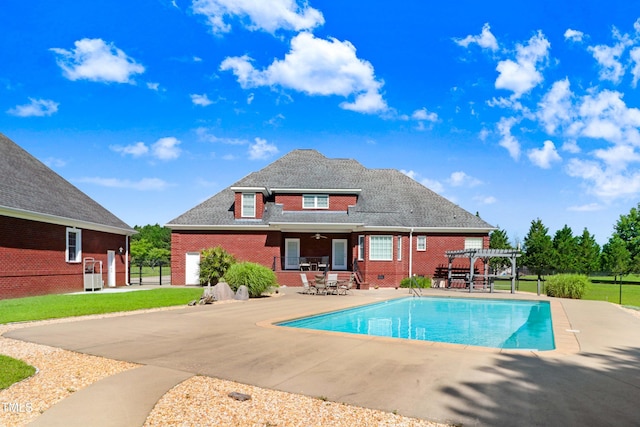 106 Woodmere Ln, Goldsboro, NC 27530 - outdoor pool with a pergola and a patio area