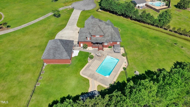 106 Woodmere Ln, Goldsboro, NC 27530 - view from above of property with a pool area