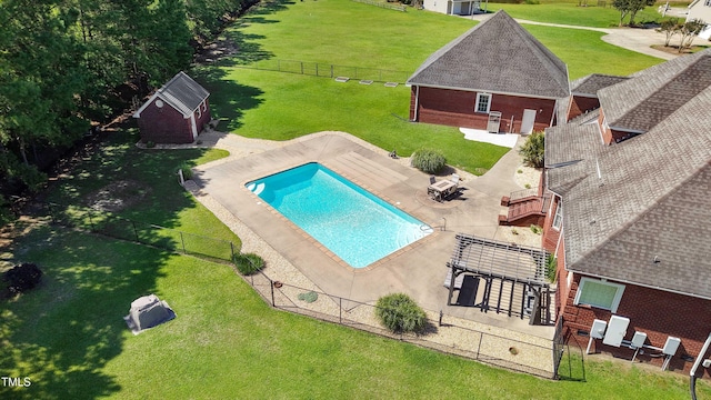 106 Woodmere Ln, Goldsboro, NC 27530 - view of pool with a fenced backyard and a patio area