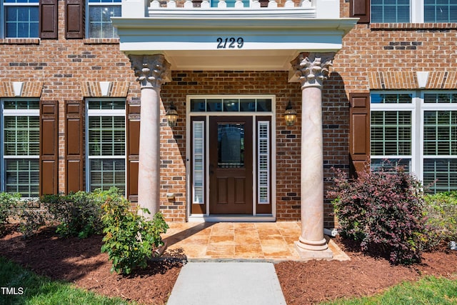 2129 Glade Valley Ln, Morrisville, NC 27560 - entrance to property with brick siding
