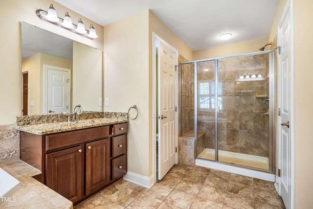 2129 Glade Valley Ln, Morrisville, NC 27560 - bathroom with vanity and a stall shower