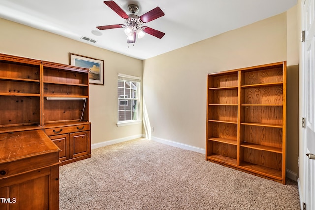 2129 Glade Valley Ln, Morrisville, NC 27560 - unfurnished office with carpet and a ceiling fan