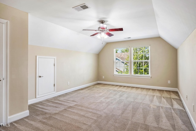 2129 Glade Valley Ln, Morrisville, NC 27560 - additional living space featuring lofted ceiling, ceiling fan, and carpet