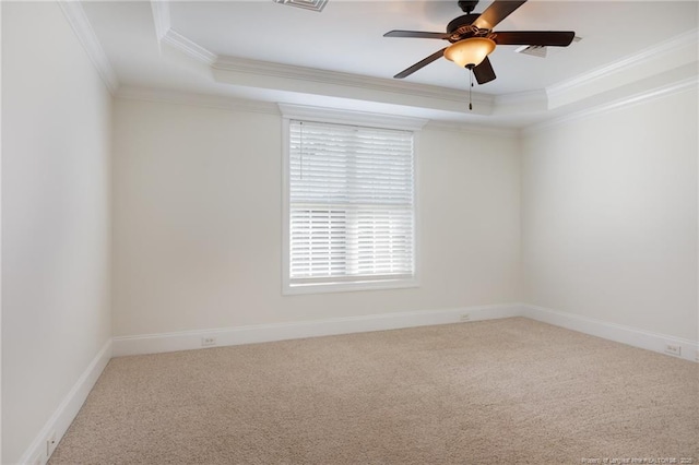 3310 Starboard Way Unit 301, Fayetteville, NC 28314 - unfurnished room with a tray ceiling, ornamental molding, healthy amount of natural light, and carpet