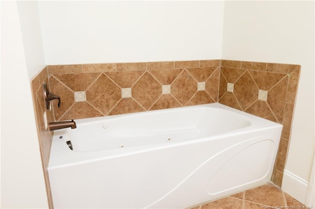 3310 Starboard Way Unit 301, Fayetteville, NC 28314 - full bathroom featuring a tub with jets and tile patterned floors