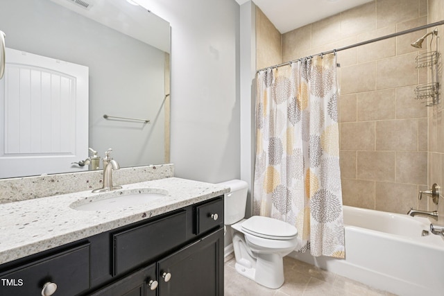 833 Atticus Way, Durham, NC 27703 - bathroom with vanity, shower / tub combo, and tile patterned floors