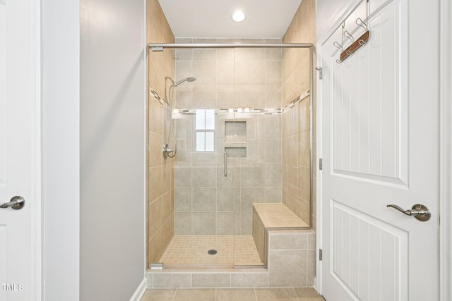 833 Atticus Way, Durham, NC 27703 - full bathroom with a stall shower and recessed lighting
