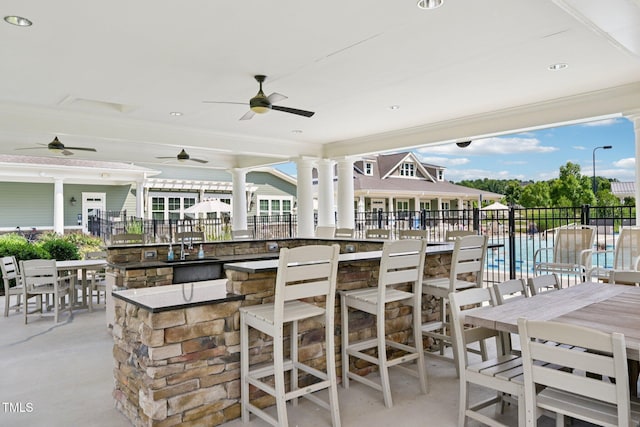 833 Atticus Way, Durham, NC 27703 - view of patio with a ceiling fan