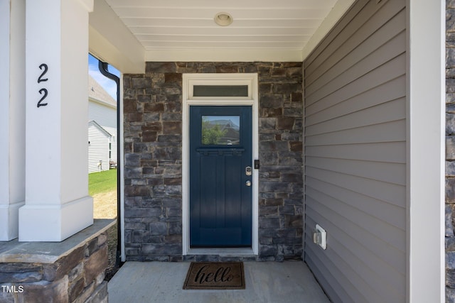 22 Combine Trl, Benson, NC 27504 - entrance to property with stone siding